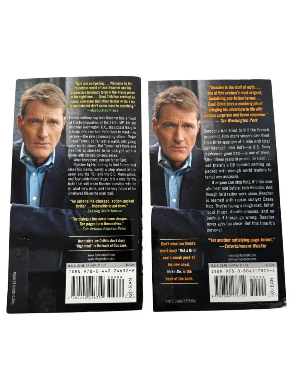 Jack Reacher Series‎ By Lee Child Lot Of 8 Paperback Books